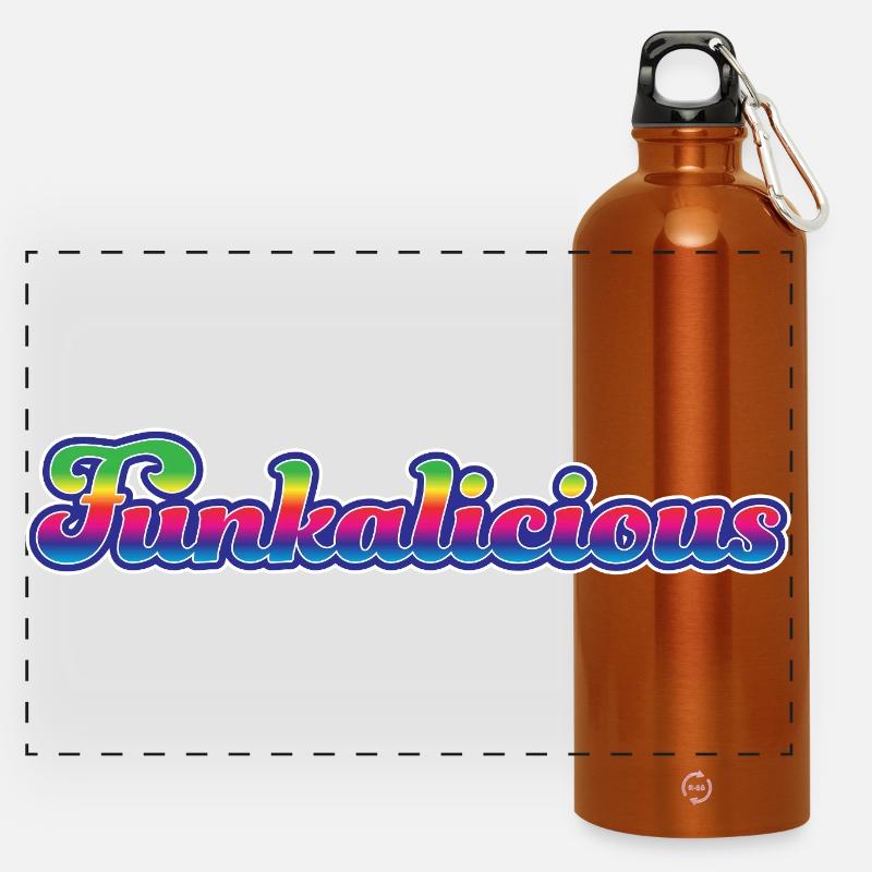 Funkalicious - Panoramic Drinks Bottle with Carabiner 750 ml - burnt orange