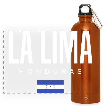 La Lima Honduras Hondurans - Panoramic Drinks Bottle with Carabiner 750 ml - burnt orange - Front