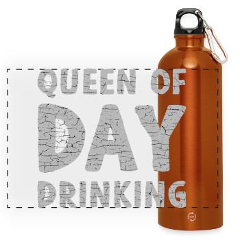 Reine de la boisson en journée - Gourde panoramique avec mousqueton 750 ml - orange - Devant