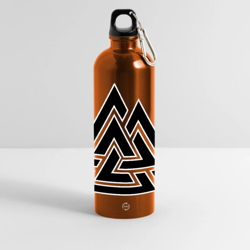 Triangular intertwined pattern Panoramic Drinks Bottle with Carabiner 750 ml