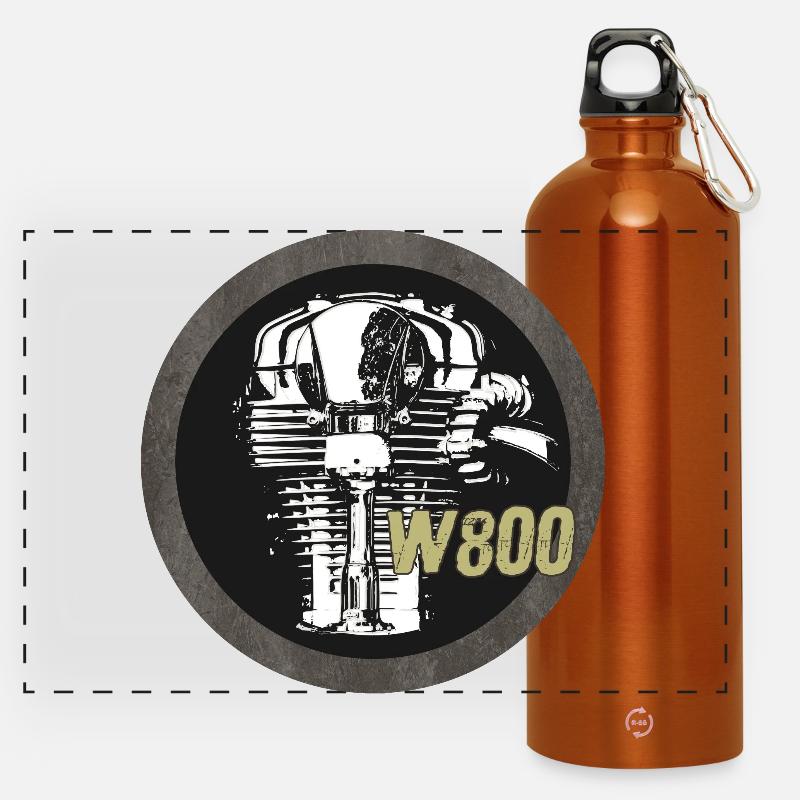 W800 - Panoramic Drinks Bottle with Carabiner 750 ml - burnt orange