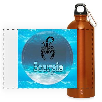 scorpio - Panoramic Drinks Bottle with Carabiner 750 ml - burnt orange - Front