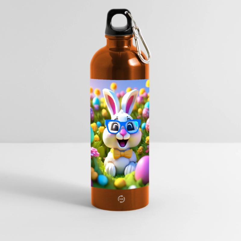 Easter, Easter, Happy Easter, Chocolate Eggs Panoramic Drinks Bottle with Carabiner 750 ml