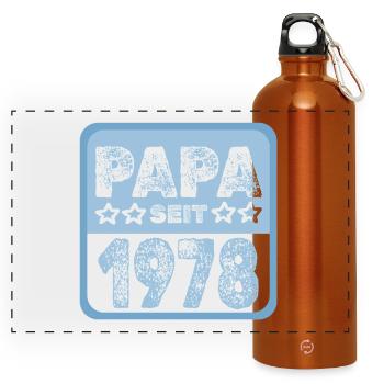 1978 - Panorama Trinkflasche mit Karabiner 750 ml - Orange - Vorne
