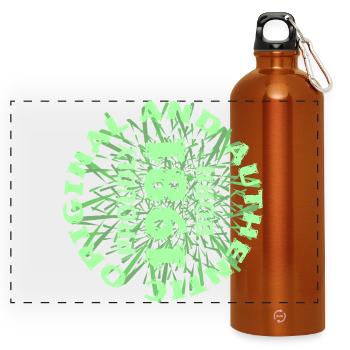 Leisure time 1981 - Panoramic Drinks Bottle with Carabiner 750 ml - burnt orange - Front