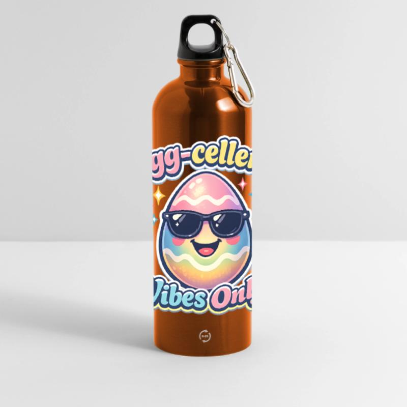 Egg Cellent Vibes Only Easter Easter Egg Gourde panoramique avec mousqueton 750 ml