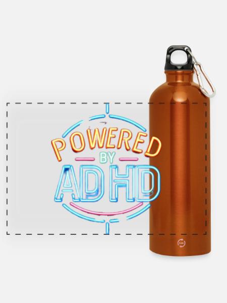 ADHS - Panorama Trinkflasche mit Karabiner 750 ml - Orange
