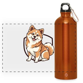 Griechischer Kokoni - Panorama Trinkflasche mit Karabiner 750 ml - Orange - Vorne