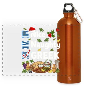 Belle fête grecque coquine - Gourde panoramique avec mousqueton 750 ml - orange - Devant