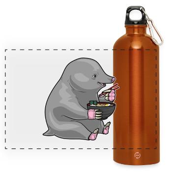 Mole Cook Ramen Cooking - Panoramic Drinks Bottle with Carabiner 750 ml - burnt orange - Front