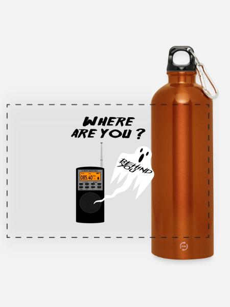 Phasmophobia EMF Geisterbox - Panorama Trinkflasche mit Karabiner 750 ml - Orange