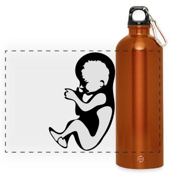 Schwangerschaft / Baby - Panorama Trinkflasche mit Karabiner 750 ml - Orange - Vorne