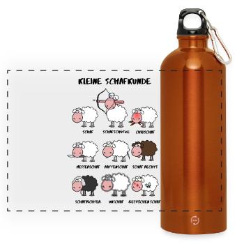 Un peu de connaissances moutons - Gourde panoramique avec mousqueton 750 ml - orange - Devant
