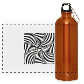 Starburst Optical Maze - Panoramic Drinks Bottle with Carabiner 750 ml - burnt orange - Front