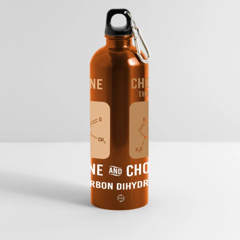 Chemistry Science Physics Laboratory Structural Formula Panoramic Drinks Bottle with Carabiner 750 ml