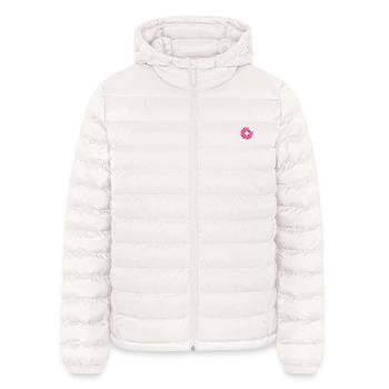 Donut mit Biss in pink mit bunten Zuckerstreuseln - Lightweight Männer Steppjacke von Stanley/Stella - Gebrochenes Weiß - Vorne
