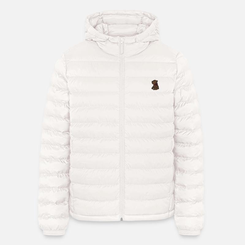 Teddybär sitzend - Lightweight Männer Steppjacke von Stanley/Stella - Gebrochenes Weiß