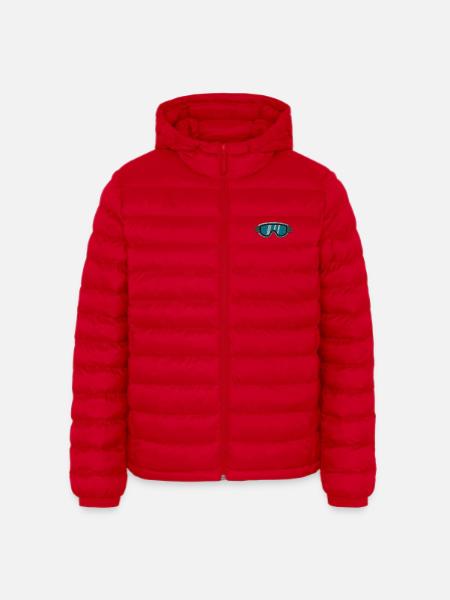 Wintersportbrille bestickt - Lightweight Männer Steppjacke von Stanley/Stella - Rot