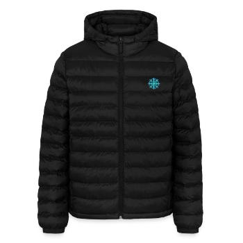 Geometric Blue Snowflake - Lightweight Men’s Padded Jacket by Stanley/Stella - black - Front