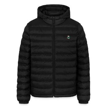 Getigerte Katze liest ein riesiges Buch - Lightweight Männer Steppjacke von Stanley/Stella - Schwarz - Vorne