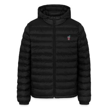 Embroidered lemonade cup - Lightweight Men’s Padded Jacket by Stanley/Stella - black - Front