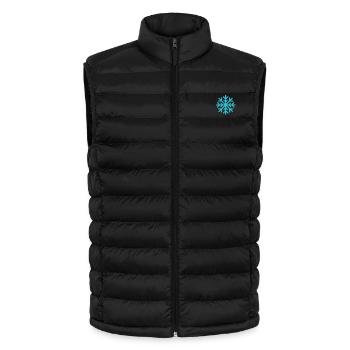 Geometric Blue Snowflake - Lightweight Men’s Padded Gilet by Stanley/Stella - black - Front