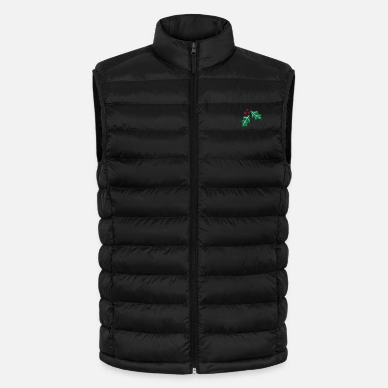 Kornelkirsche bestickt - Lightweight Männer Steppweste von Stanley/Stella - Schwarz