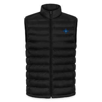 Blaue Blume bestickt - Lightweight Männer Steppweste von Stanley/Stella - Schwarz - Vorne