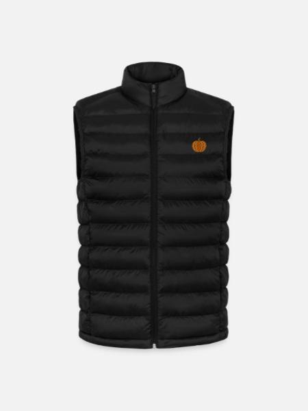 Citrouille brodée - Doudoune sans manches légère homme Stanley/Stella - noir