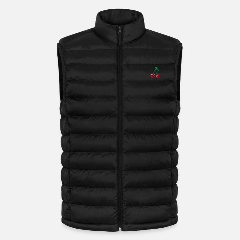 Kirschen bestickt - Lightweight Männer Steppweste von Stanley/Stella - Schwarz