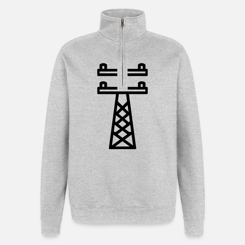 Strommast - Quarter-Zip-Sweatshirt - Grau meliert