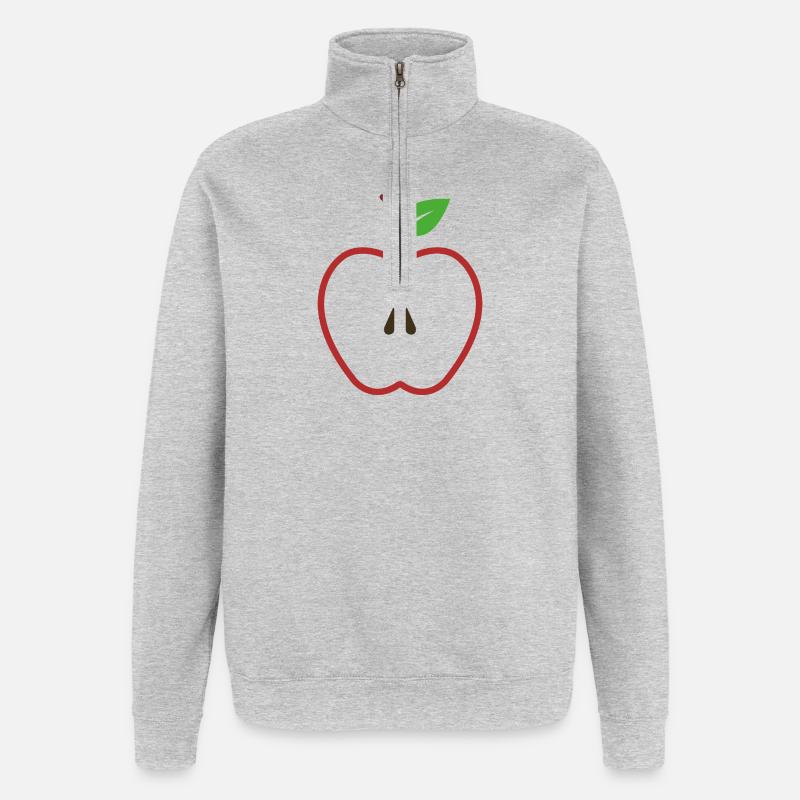 Pomme coupée - Sweat à zip 1/4 - gris chiné