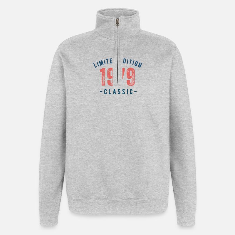Édition rétro Édition limitée classique 1979 - Sweat à zip 1/4 - gris chiné