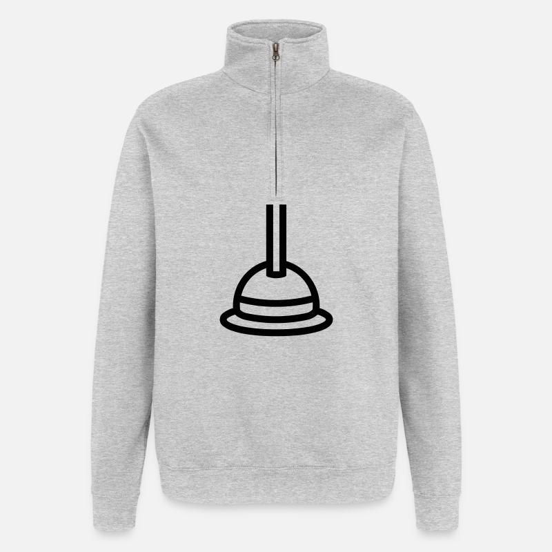 suction cup - Quarter-Zip Sweatshirt - heather grey