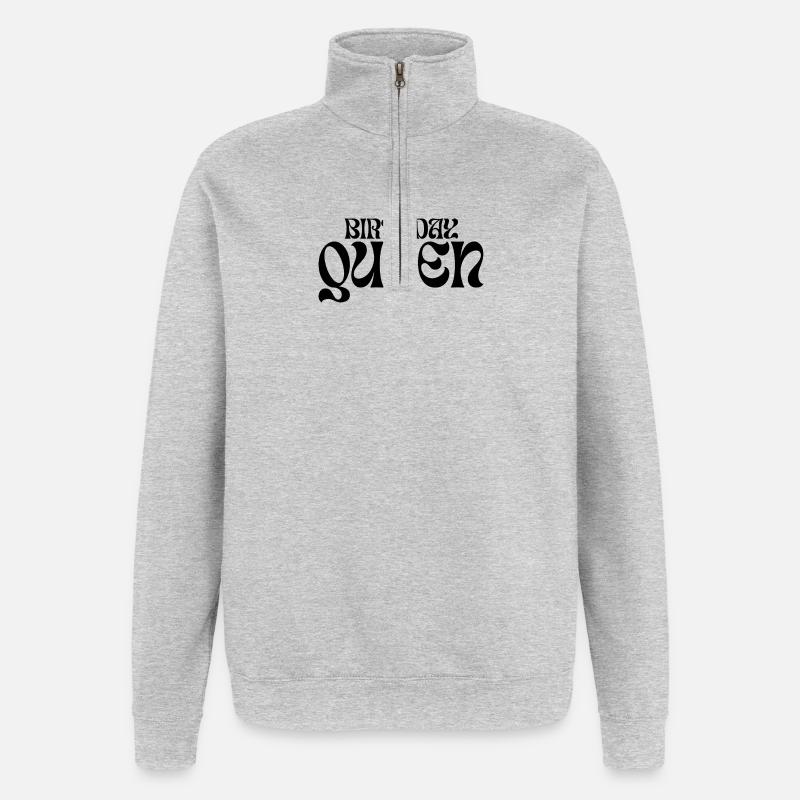 Please upload design - Quarter-Zip Sweatshirt - heather grey