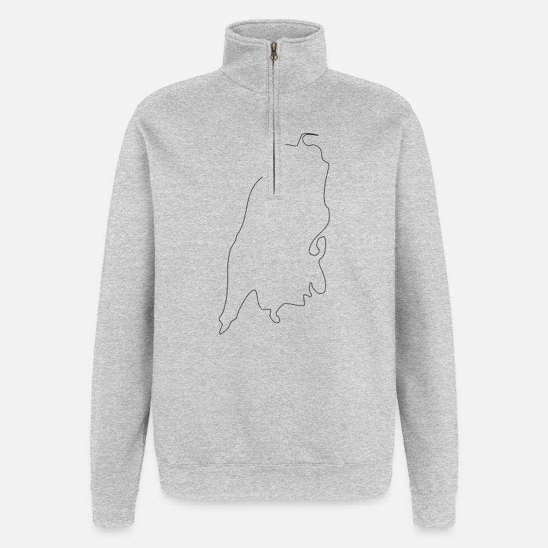 Lefkada - Quarter-Zip Sweatshirt - heather grey