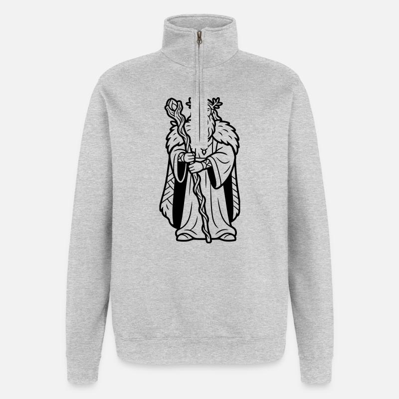 Druide - Quarter-Zip-Sweatshirt - Grau meliert