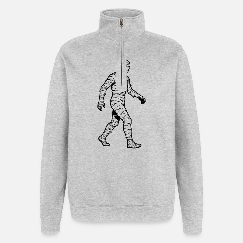 mummy - Quarter-Zip Sweatshirt - heather grey