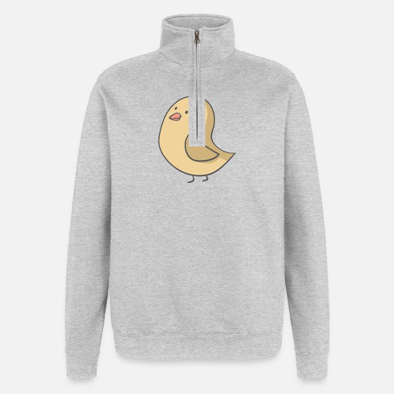 Vogel - Quarter-Zip-Sweatshirt - Grau meliert