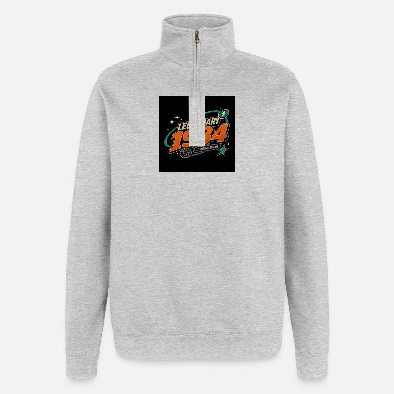 Retro Future 2003 – Édition limitée - Sweat à zip 1/4 - gris chiné