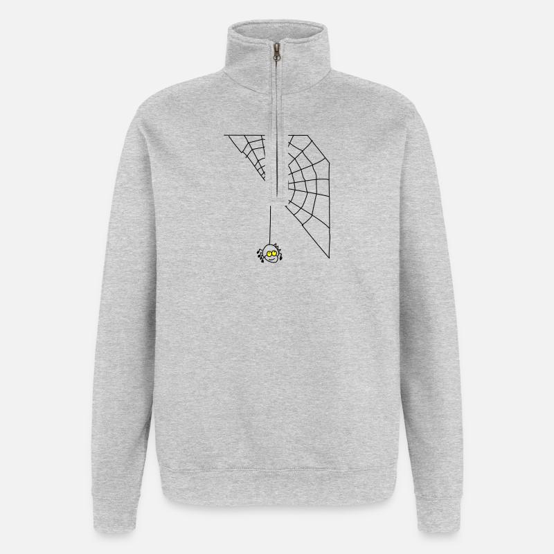 Spinne - Quarter-Zip-Sweatshirt - Grau meliert