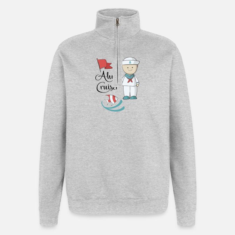 Maritime - Quarter-Zip Sweatshirt - heather grey
