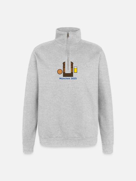 München2025 Bären-Logo - Quarter-Zip Sweatshirt - heather grey