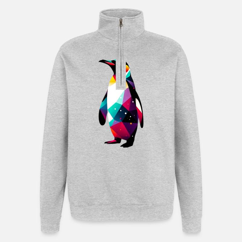 Penguin - Quarter-Zip Sweatshirt - heather grey