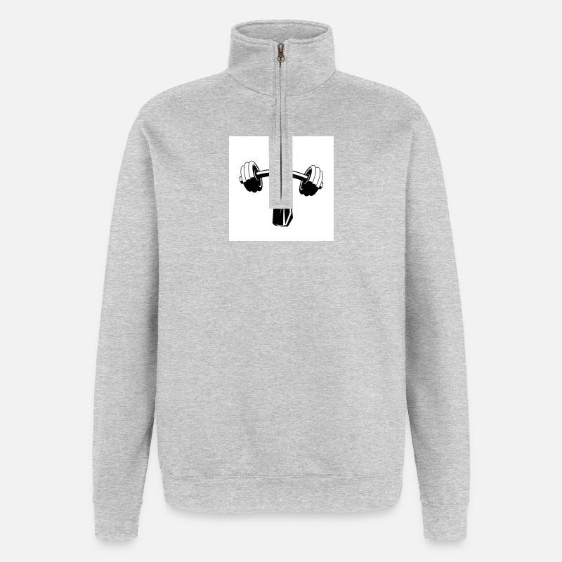 Force de l’haltère Kraftfist - Sweat à zip 1/4 - gris chiné