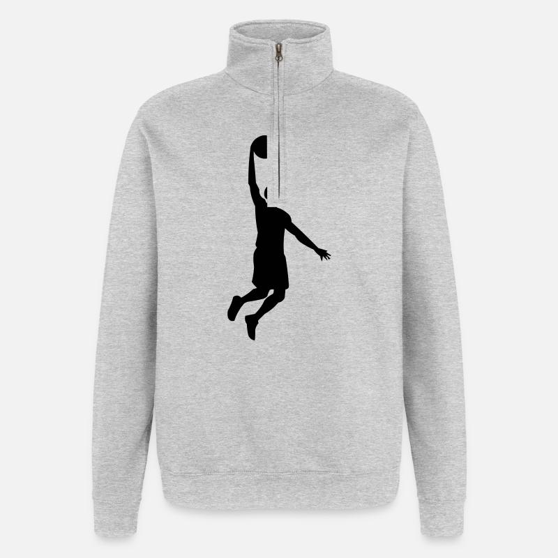 Basketballer - Quarter-Zip Sweatshirt - heather grey