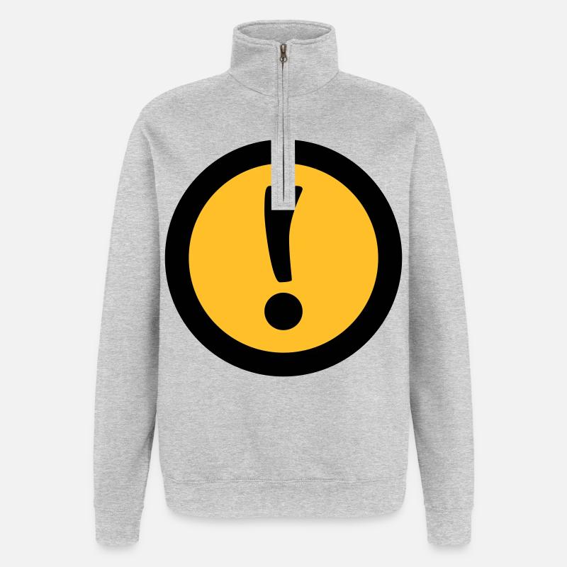 Achtung - Quarter-Zip-Sweatshirt - Grau meliert