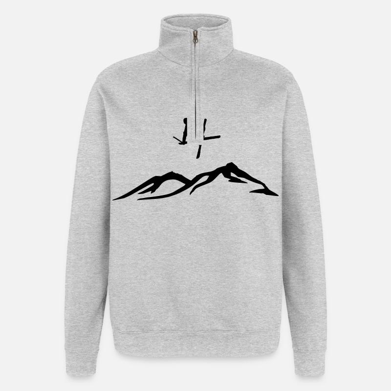 Ski Freestyler - Quarter-Zip-Sweatshirt - Grau meliert