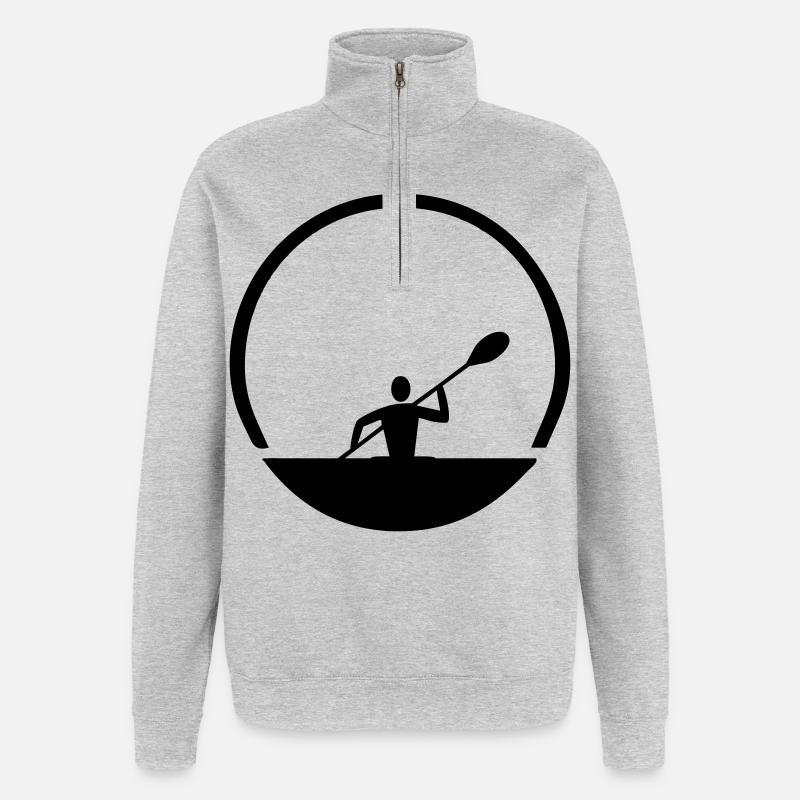 Kanu Emblem - Quarter-Zip-Sweatshirt - Grau meliert