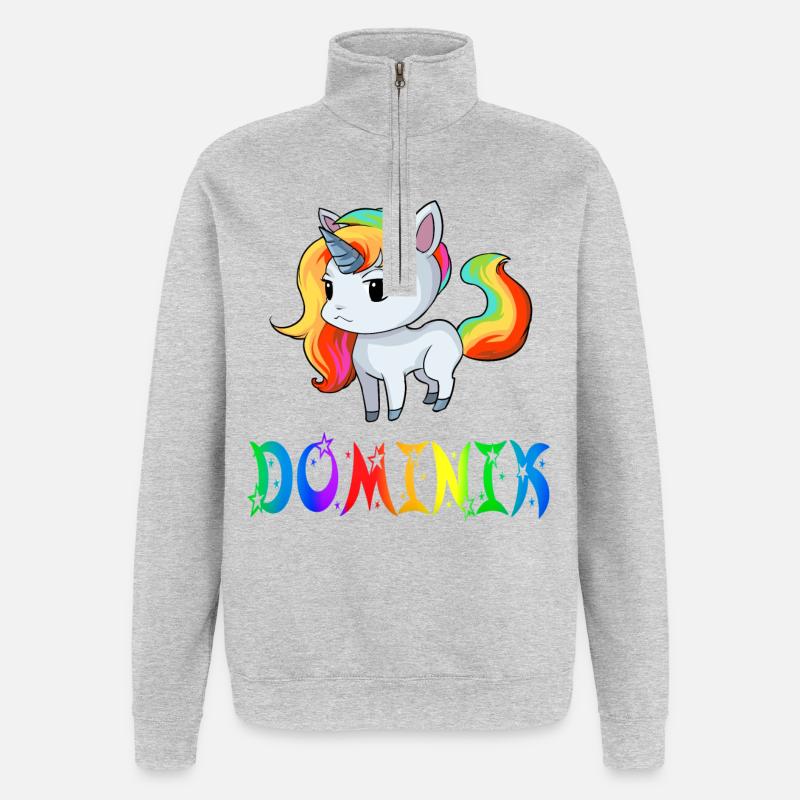 Dominik Einhorn - Quarter-Zip-Sweatshirt - Grau meliert